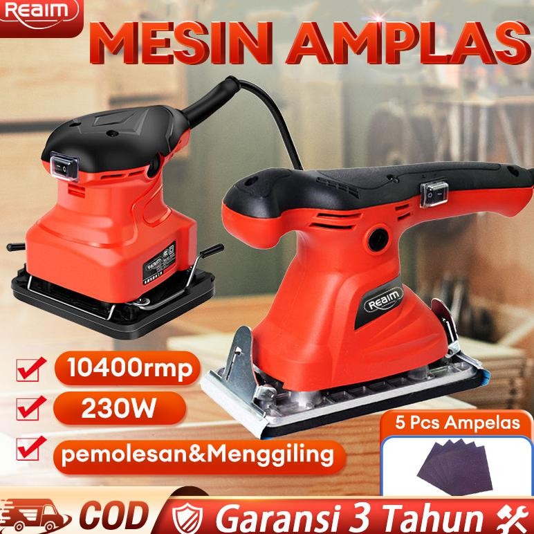 Mesin Amplas Kayu Listrik Finishing Sander Amplas Tembok Dinding Mesin Penghalus Kayu  Tool / Mesin 