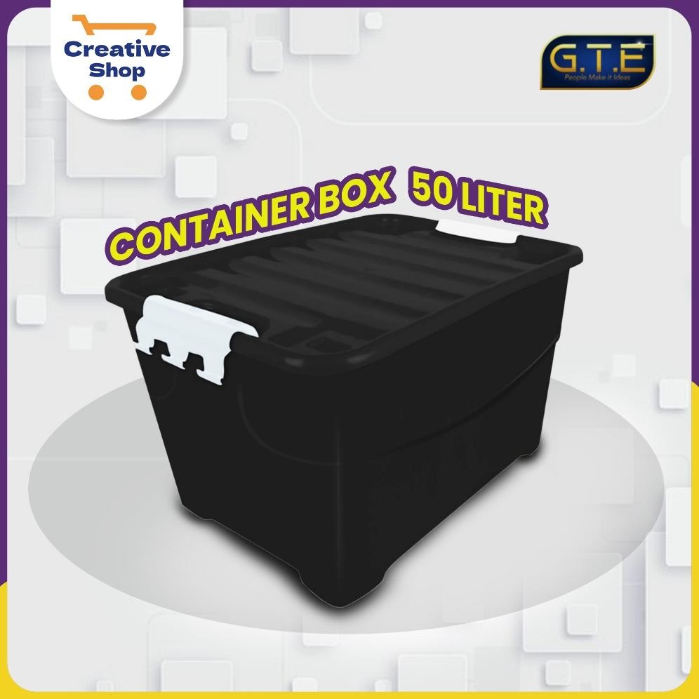 CREATIVESHOP | Container Box 50L / Kotak Penyimpanan Kapasitas Besar / Storage Box dengan Roda dan P