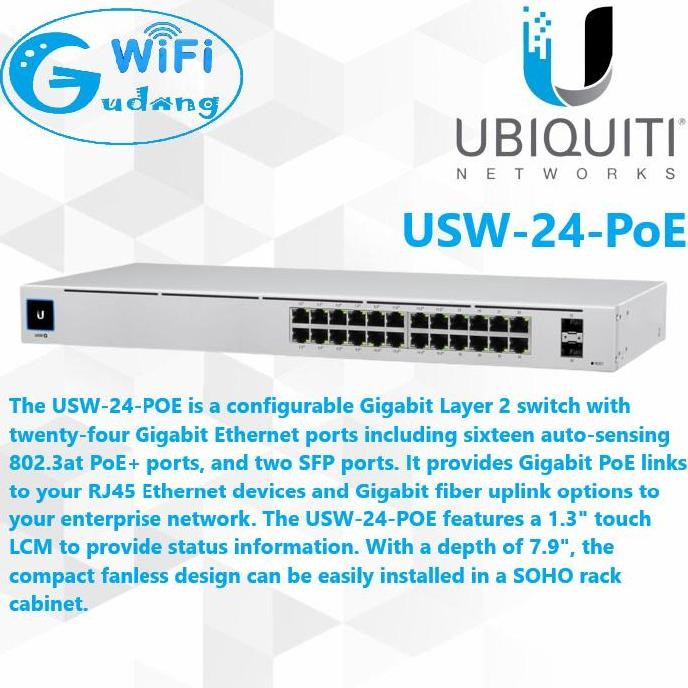 Ubiquiti Unifi Switch 24-Port Poe Usw-24-Poe New Stok