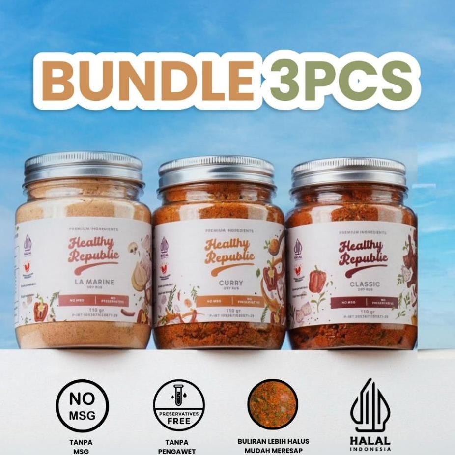 

Bundle 3Pcs Healthy Republic Bumbu Marinasi Serba Guna Rendah Kal Rendah Lemak 110Gram