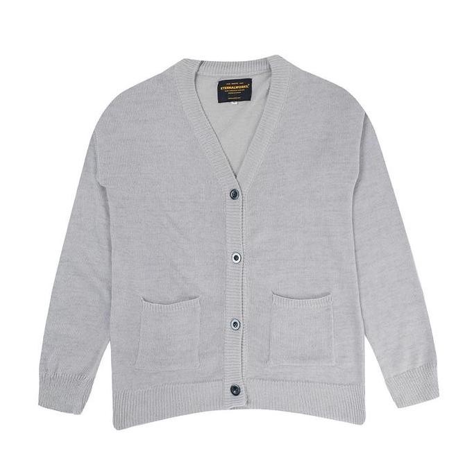 Jaket Pria - Eternalworks Grey Knitwear Cardigan - Cardigan Rajut Co