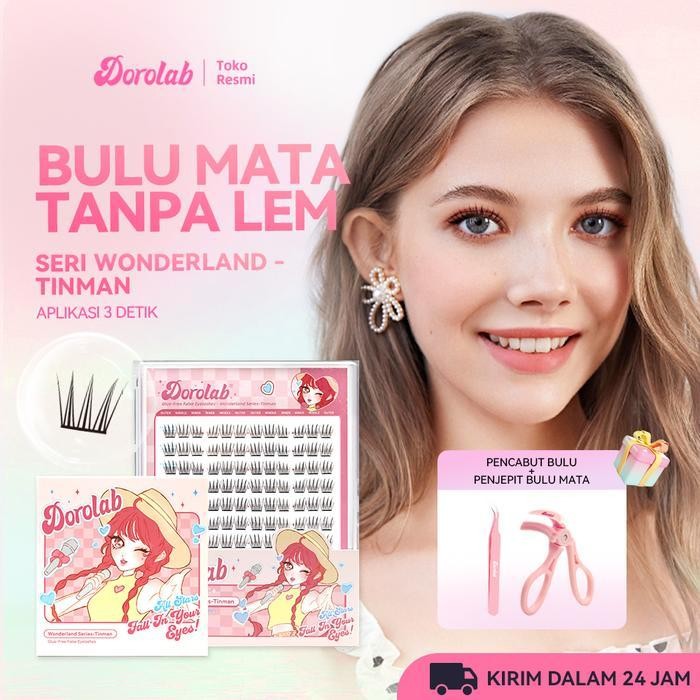 Dorolab Wonderland SeriesTinmanBulu Mata Palsu Pemula Bebas Lem Tidak Perlu Menggunakan Lem Bulu Mat
