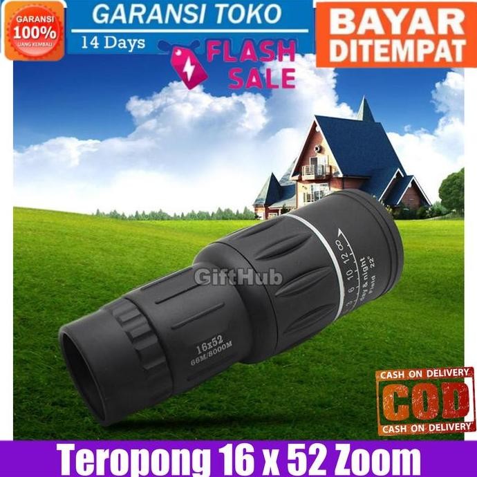 TEROPONG MONOCULAR BUSHNELL 16 X 52 ( 8000M) ORIGINAL DAN TERPERCAYA