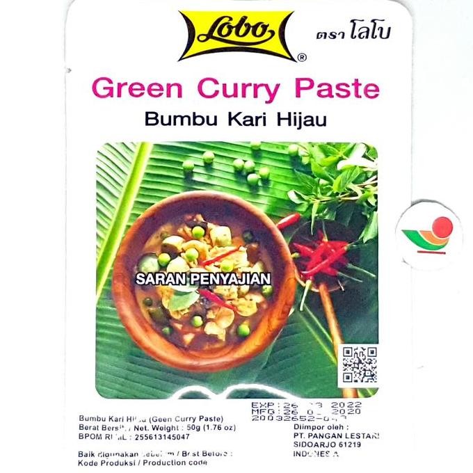 

{{{{{{] LOBO GREEN CURRY PASTE 50gr | BUMBU INSTAN KARE KARI HIJAU IJO MURAH