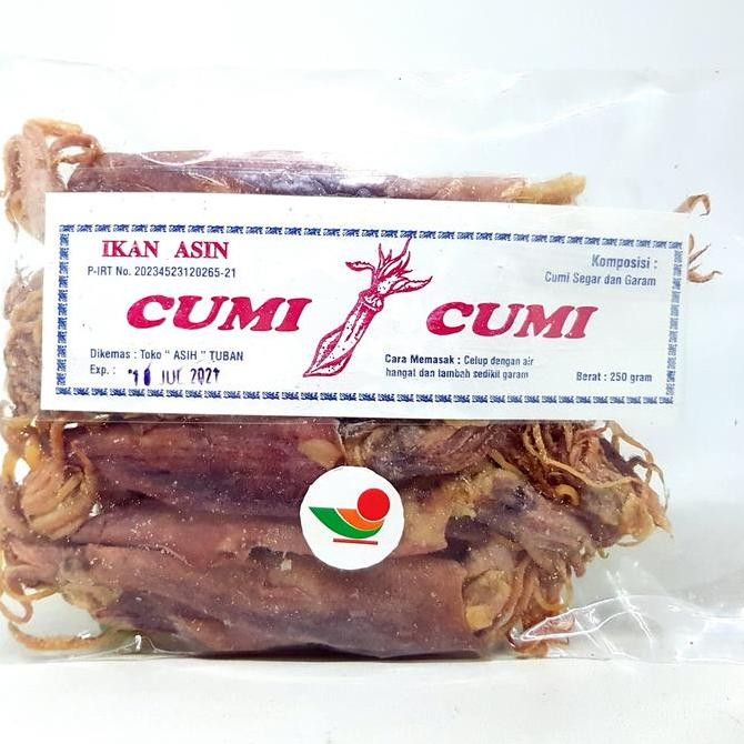 

paling diminati] ASIH CUMI KERING 250gr | SOTONG IKAN ASIN ASINAN PANJANG 8-10 cm ASLI