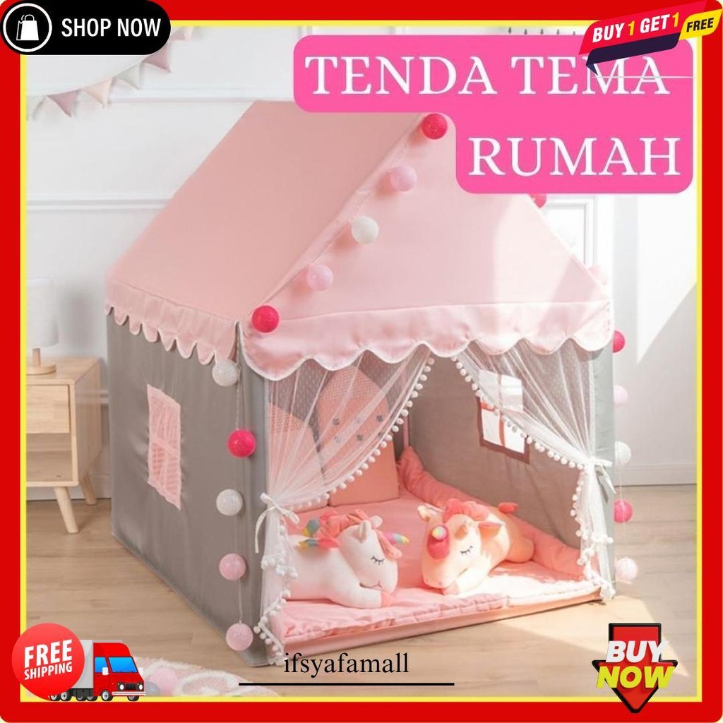 Mainan Tenda Anak Perempuan | Rumah Tenda Princess Anak Jumbo | Tenda Mainan Anak Indoor Outdoor Ter