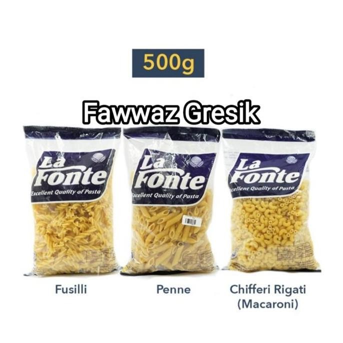 

(Expert) LaFonte Pasta Makaroni Chiferi Rigati 206 Penne Rigati 91 Fusilli 202