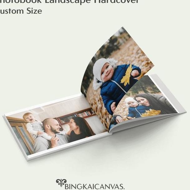 Photobook Album Foto Custom 40 Halaman Hardcover Landscape