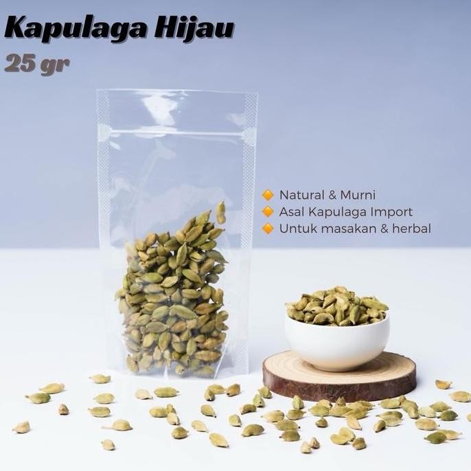 

JH8 KAPULAGA HIJAU Biji Kapol Kapul Green Cardamom India Kapolaga Rempah Herbal cardamon import arab Spices