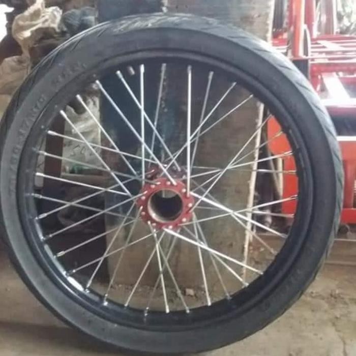 Roda Gerobak Dorong Model Jari Motor Ring 17 Satu Set + Roda Gletrek Original Dan Terpercaya