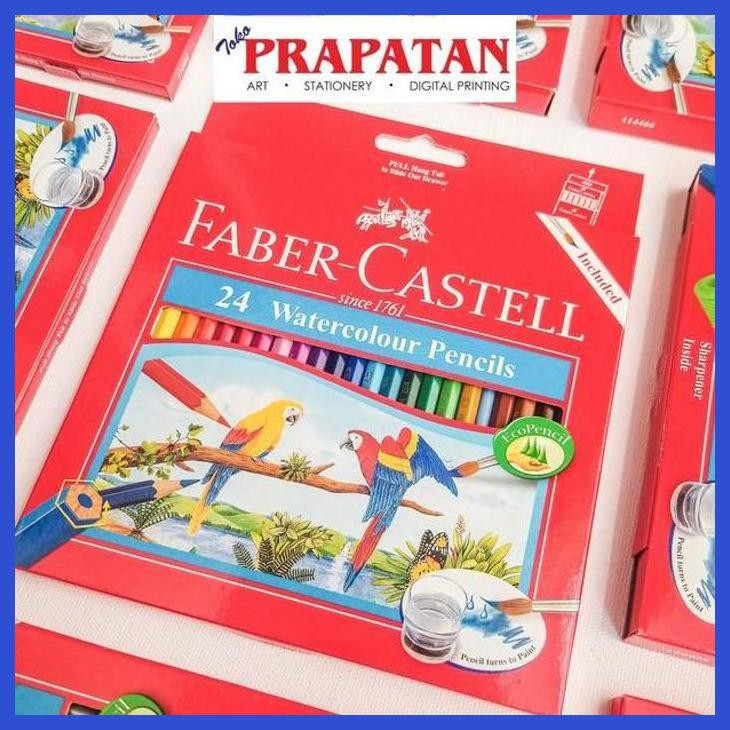 

( SEKOLAH / LUKIS ) PROMO PENSIL WARNA FABER CASTELL WATER COLOUR 24 WARNA (SENI / MENGGAMBAR / ART / KERAJINAN ) PRIVASI AMAN