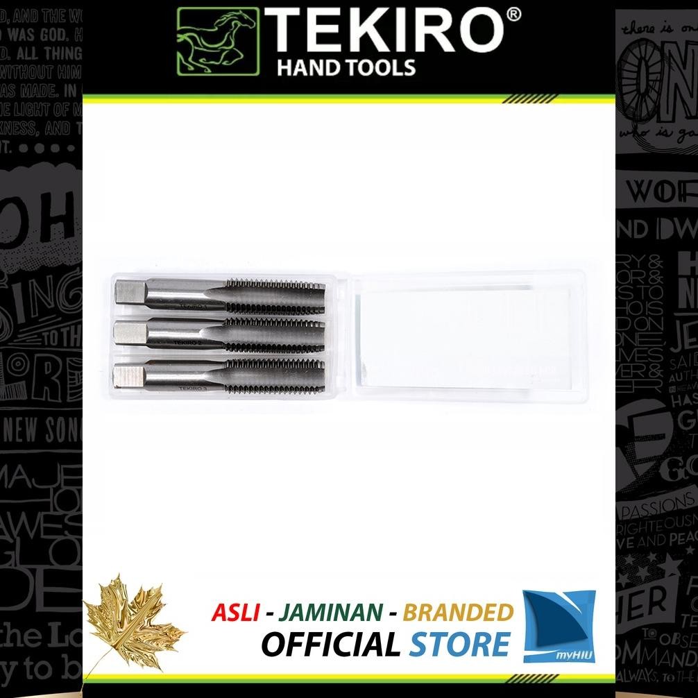 Pembuat Drat Isi 3 pcs M16 x 1.0 ~ 2.0 mm Bahan 9CrSi Keras Mur Baut Presisi Mata Tap - Hand Tap Set