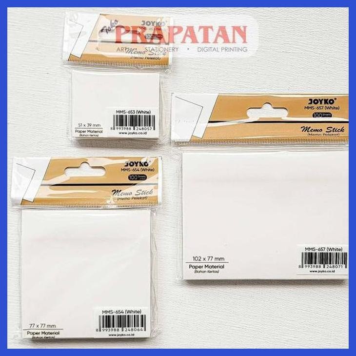 

( SEKOLAH / LUKIS ) SALE JOYKO WHITE STICKY NOTE MMS-653~657 | NOTES MEMO TEMPEL (SENI / MENGGAMBAR / ART / KERAJINAN ) SIAP KIRIM