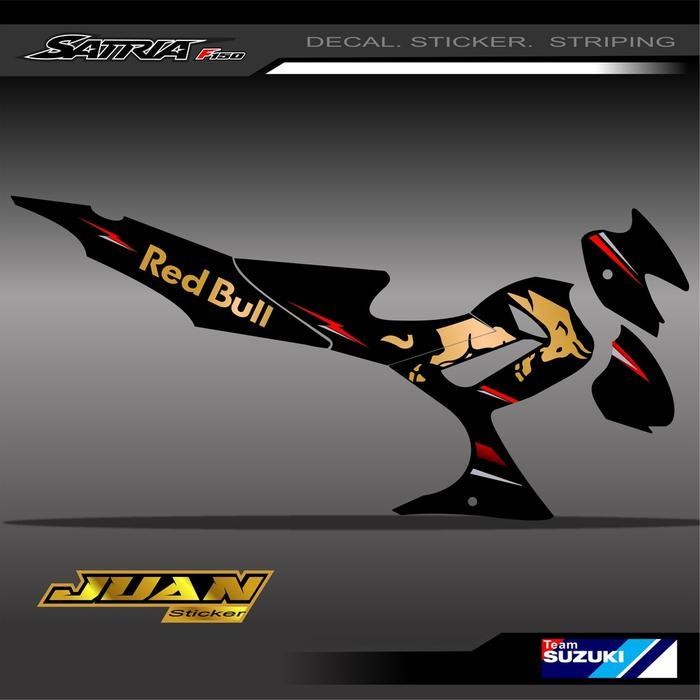 Pe Striping Stiker Satria Fu Barong Sticker Variasi Motor Suzuki F150 Lama Cbu Redbull Aksesoris Ken