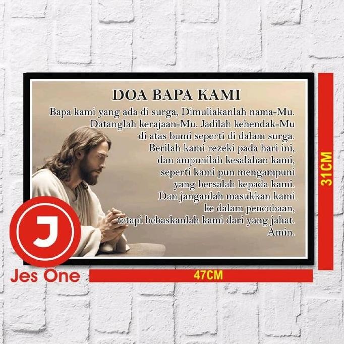 hiasan dinding doa bapa kami  katolik Jumbo