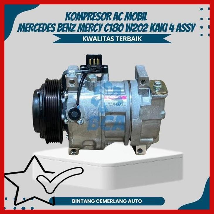 [TGA] KOMPRESOR AC MOBIL MERCEDES BENZ MERCY C180 W202 KAKI 4 ASSY