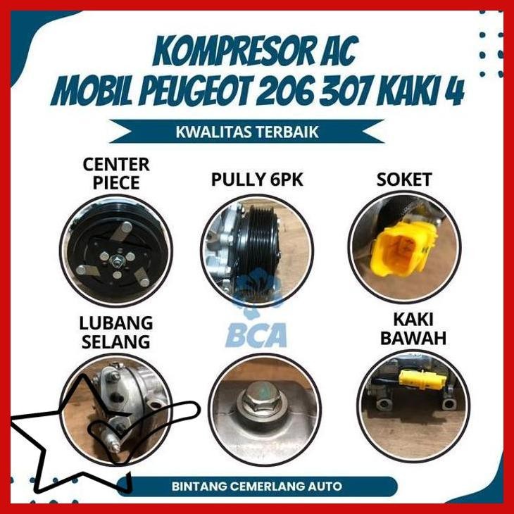 [TGA] KOMPRESOR AC MOBIL PEUGEOT 206 307 KAKI 4