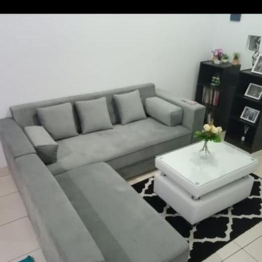 kursi sofa minimalis leter L