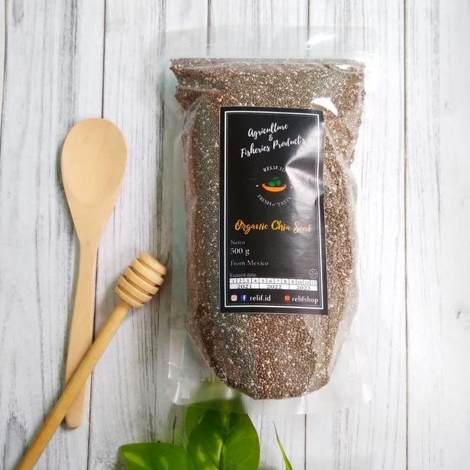 

JH8 ORGANIC BLACK CHIA SEED MEXICO 500 GRAM SUPERFOOD