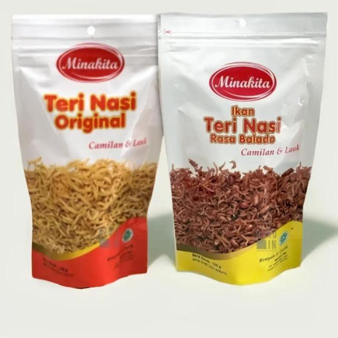 

JH8 Teri Nasi Minakita 120 gr Organik Bebas gula Alami Seafood Goreng dan Asin Fish