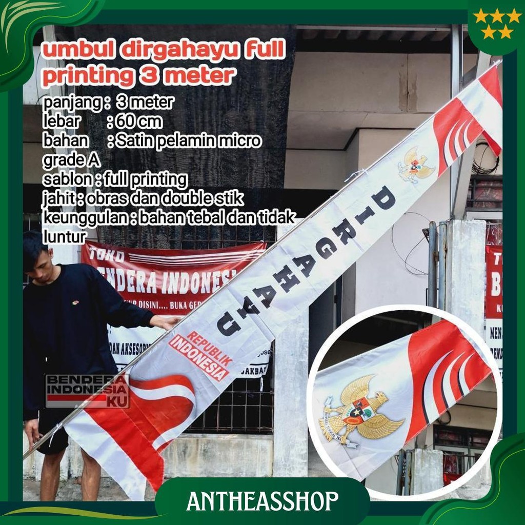 Umbul Umbul 3 Meter Dan Umbul Umbul Dirgahayu Sale