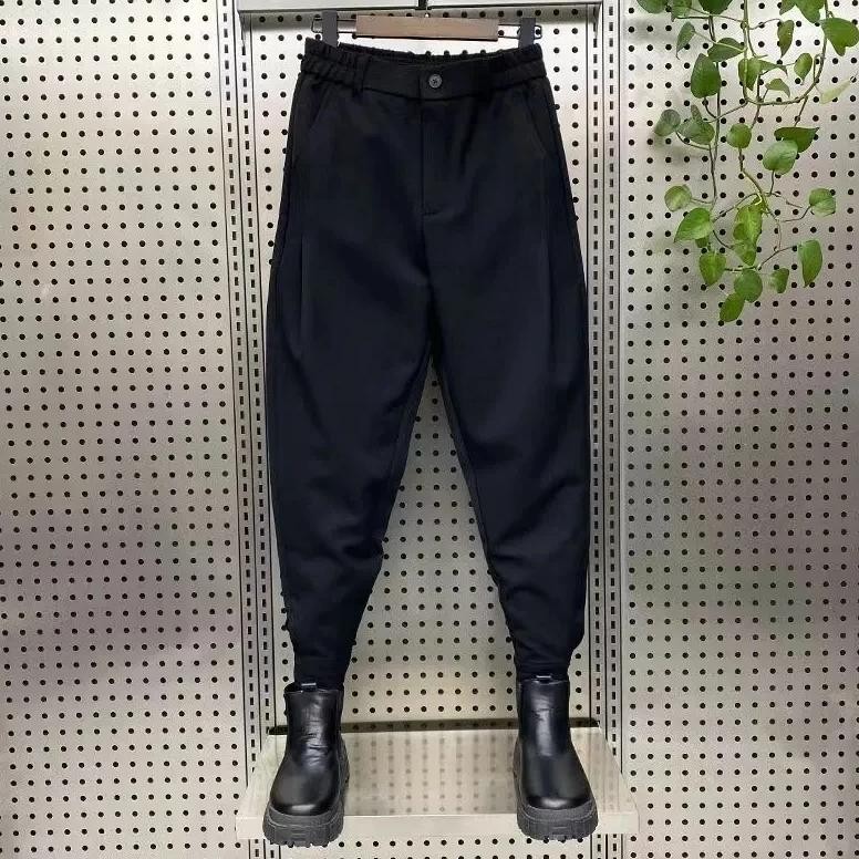 2024 Casual Loose Suit Pants Men Simple Wild Korea Fashion Male Trousers Homme Solid High Street New