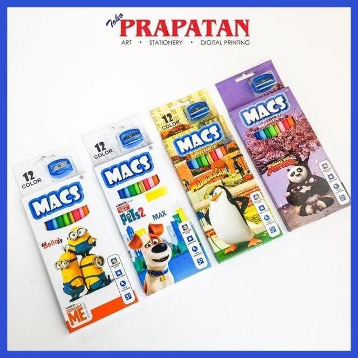

( SEKOLAH / LUKIS ) DISCOUNT PENSIL WARNA MACS 12 WARNA / MACS COLOR PENCIL (SENI / MENGGAMBAR / ART / KERAJINAN ) SIAP KIRIM