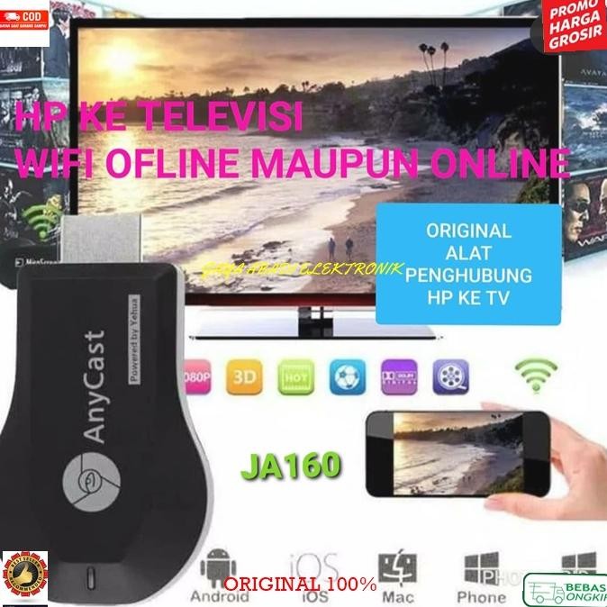 NEW J160 ORI ANYCAST DONGLE HDMI PENGHUBUNG PENYAMBUNG HP KE TELEVISI TV MONITOR WIRELESS SAMSUNG KE