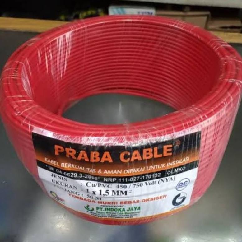 NEW KABEL TUNGGAL KAWAT NYA 1.5 PRABA 50M, 100M [terbaik][terlaris]