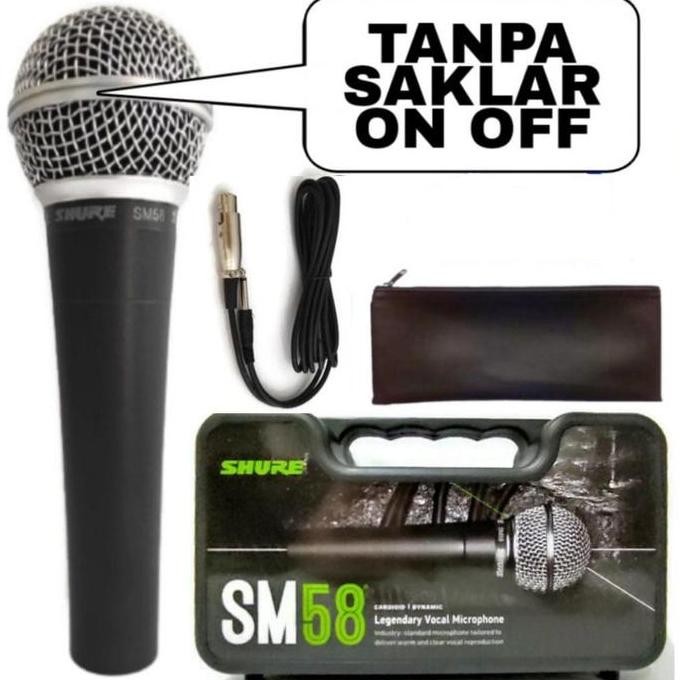 (Expert) Microphone Karaoke Shure SM-58 Mikrofon Vocal Mic Kabel