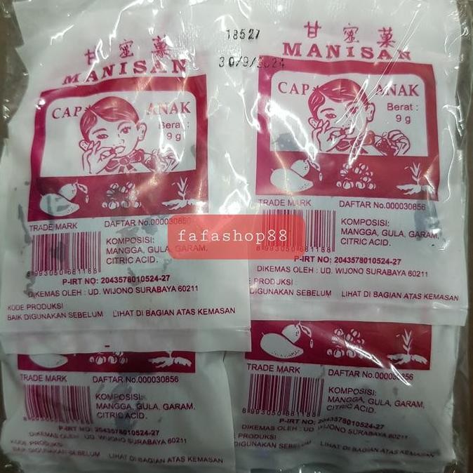 

Manisan magga cap anak (manis /asin /pedas) 16x9gr