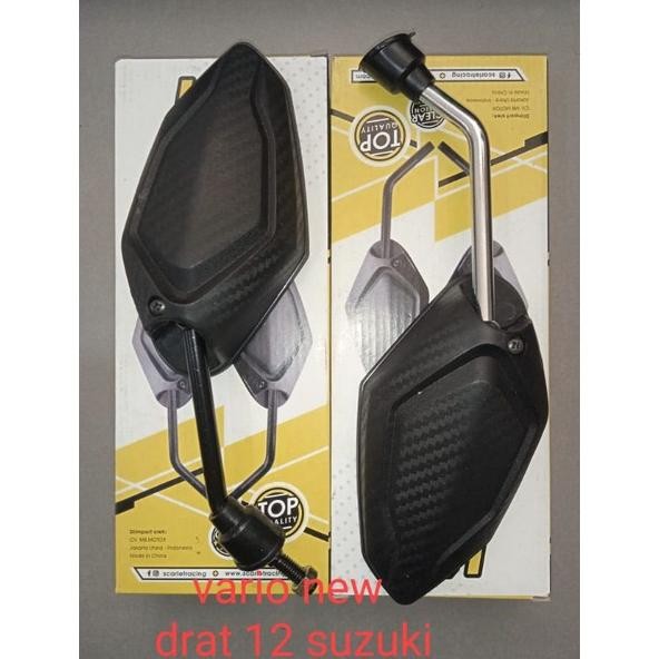 DRAT 12,SPION KACA SPION  MOTOR KHUSUS BUAT SUZUKI LAMA DRAT 12 YA BOSKU MODEL ADA VARIO NEW/JUPITER