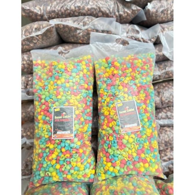 

1kg sereal rasa buah buahan cornpuff mix fruits Cereal Food Makanan
