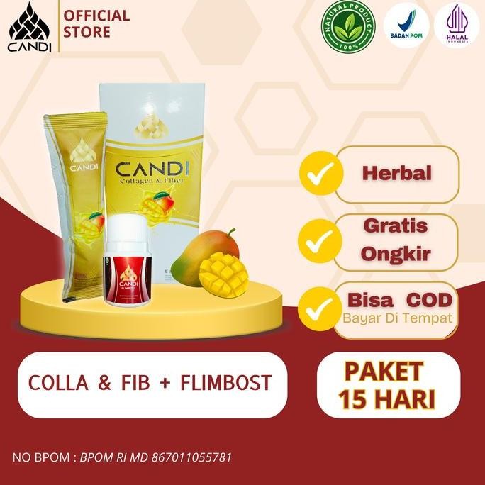 

JH8 PAKET MINUMAN SERBUK 15 HARI COLLAGEN N FIBER 5 + 15 CAPS by CANDI teh jasmine