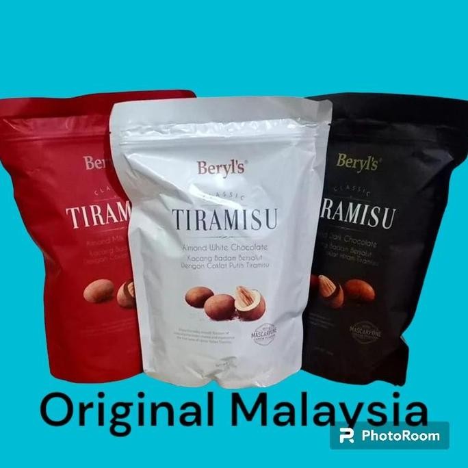 

Beryl's Classic Tiramisu Almond Pouch 300gr/Berlys Chocolate Coklat