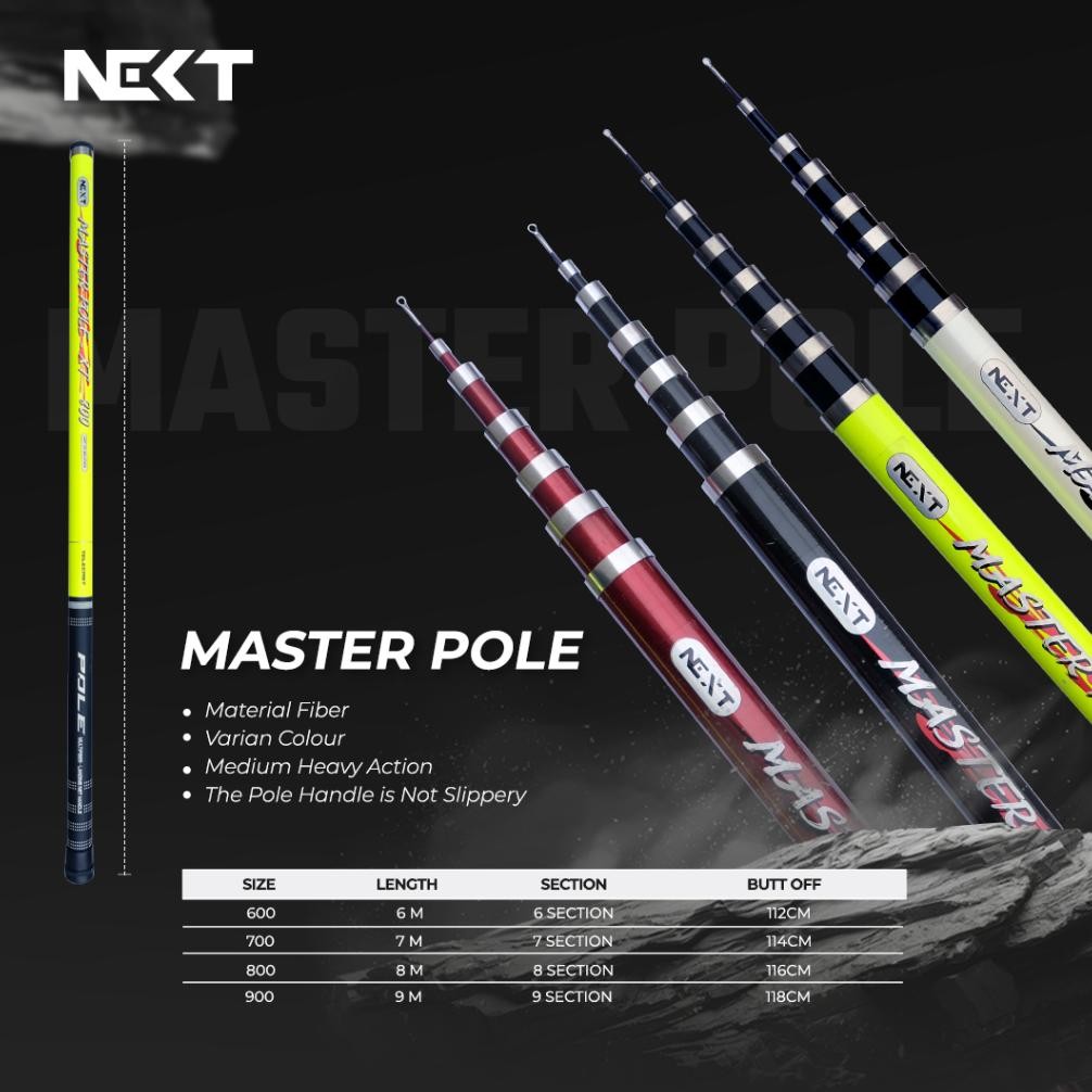 TEGEK PANCING NEXT MASTER POLE VERSUS FIBER - BISA UNTUK BENDERA
