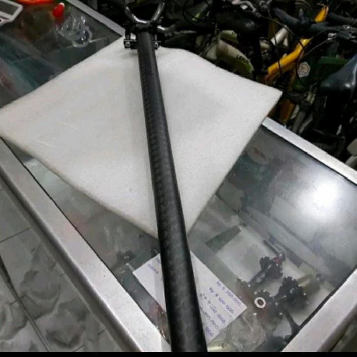 Seatpost Carbon 31.8 Aceoffix Hitam Doff 3Sixty Bromi Tiang Sadel Sepeda Lipat Folding Original Dan 