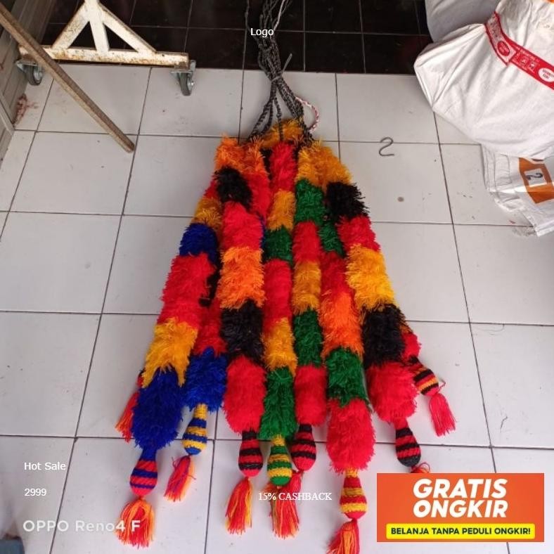 Pecut Gombyok 2,5 Meter/Pecut Jaranan/Pecut Bopo Baru