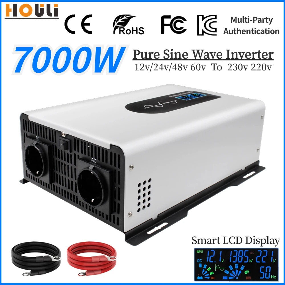 Inverter 12V 24V 48V 60V DC to AC 220V Voltage Power Converter Pure