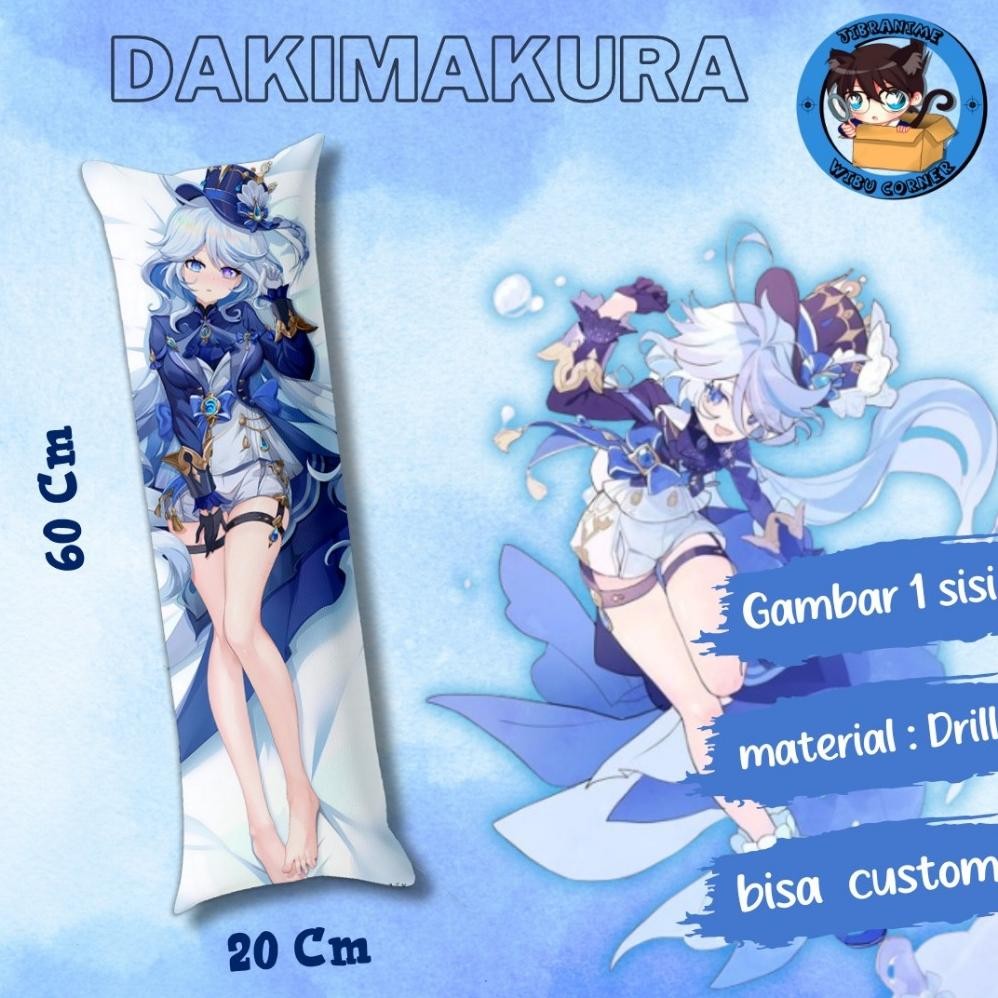 dakimakura / guling furina genshin impact part 2 / ukuran 20x60cm / sudah termasuk isi / bisa custom