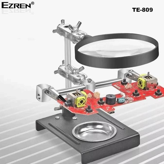 

Sale Ezren Te-809 Kaca Pembesar Magnifier 5X With Auxiliary Clip Metal+Glas