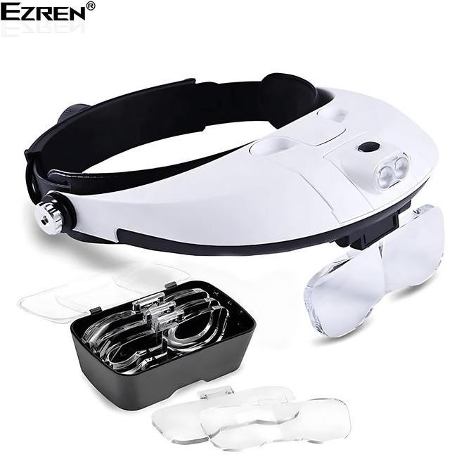 

Sale Ezren Mg81001 Led Headband Magnifier Lensa Kaca Pembesar Topi