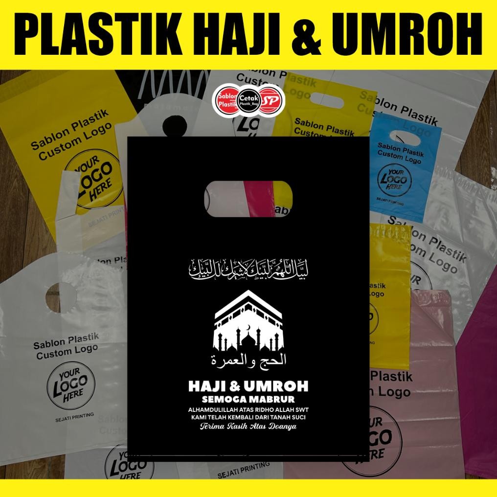 

(Isi 50Pcs Hitam Size 30cm x 40cm) Kantong Plastik Ibadah Haji, Umroh, Lebaran Haji | Kantong Plastik Souvenir Haji & Umroh, Kemasan Parcel Haji DiM