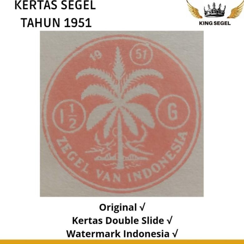 

Kertas Segel Tahun 1951 Double Asli (Beli 1 Gratis 1) DiM