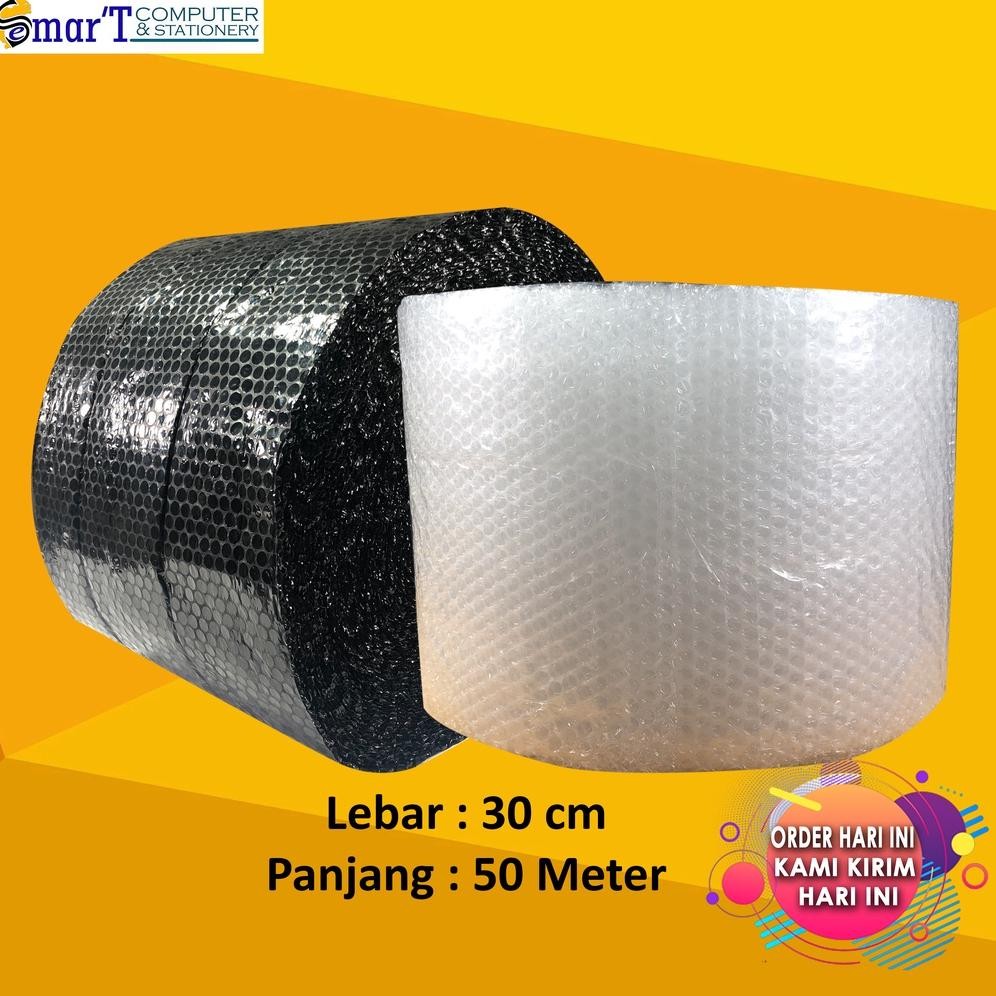 

BUBBLE WRAP 50 METER X 30CM TEBAL, READY HITAM & PUTIH DiM