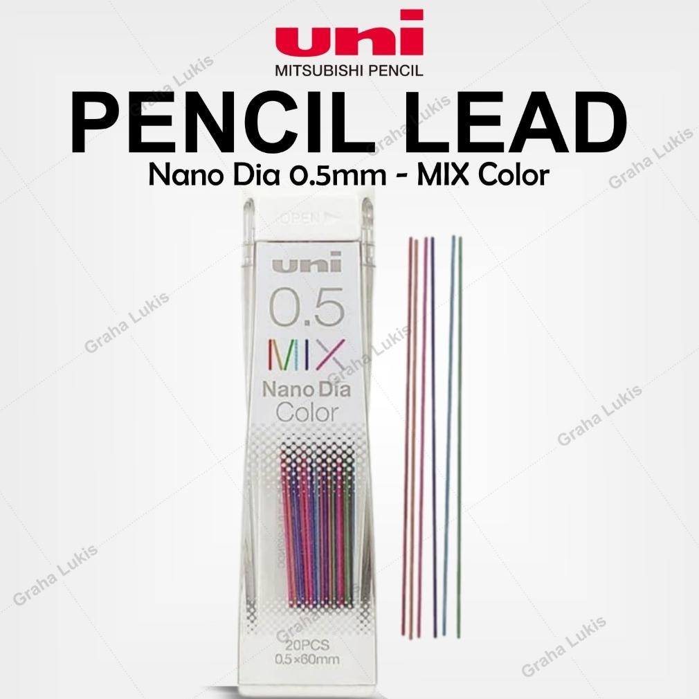

Uni Nano Dia Pencil Lead 0.5 mm - Mix Color / Isi Pensil Mekanik 0.5 DiM