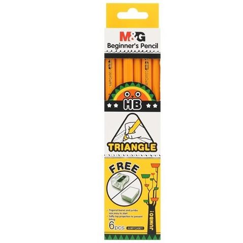 

Set 6 Pensil HB Jumbo M&G Pencil Triangle #AWPQ4901 Pensil HB Segitiga Jumbo Free Penghapus Rautan - Set 6 DiM