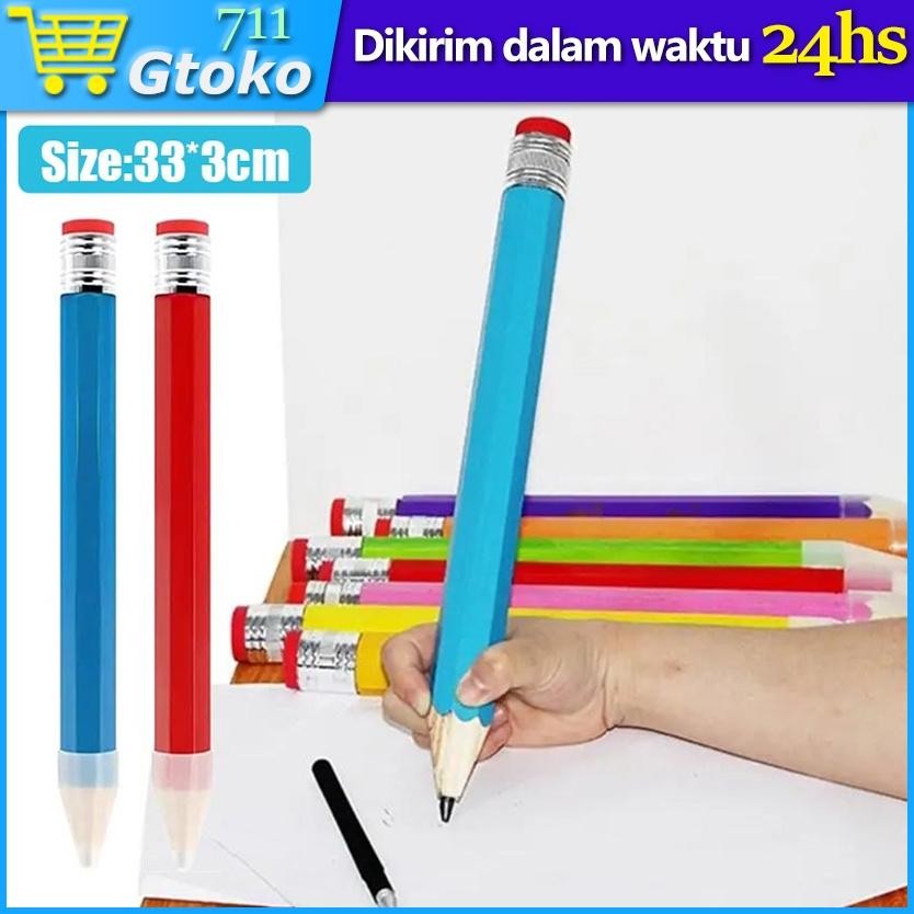 

Pensil HB Jumbo Pencil Besar Kado Hiasan Dekorasi 33 cm DiM