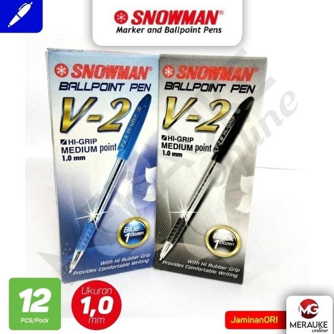 

Snowman Ballpoint Pulpen Pena V-2 Medium 1.0 MM Merauke Online DiM