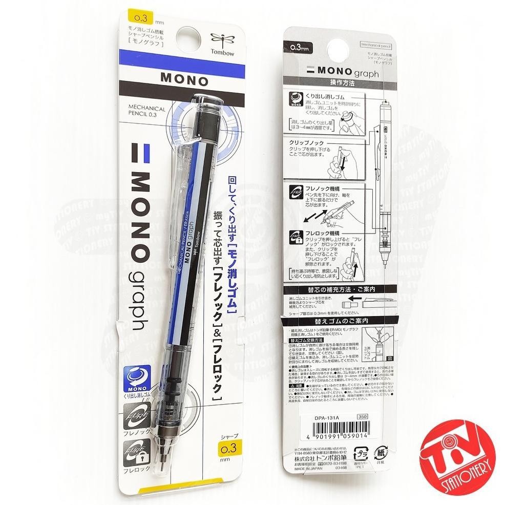 

Pensil Mekanik Shaker Tombow MONO-Graph 0.3 mm DiM